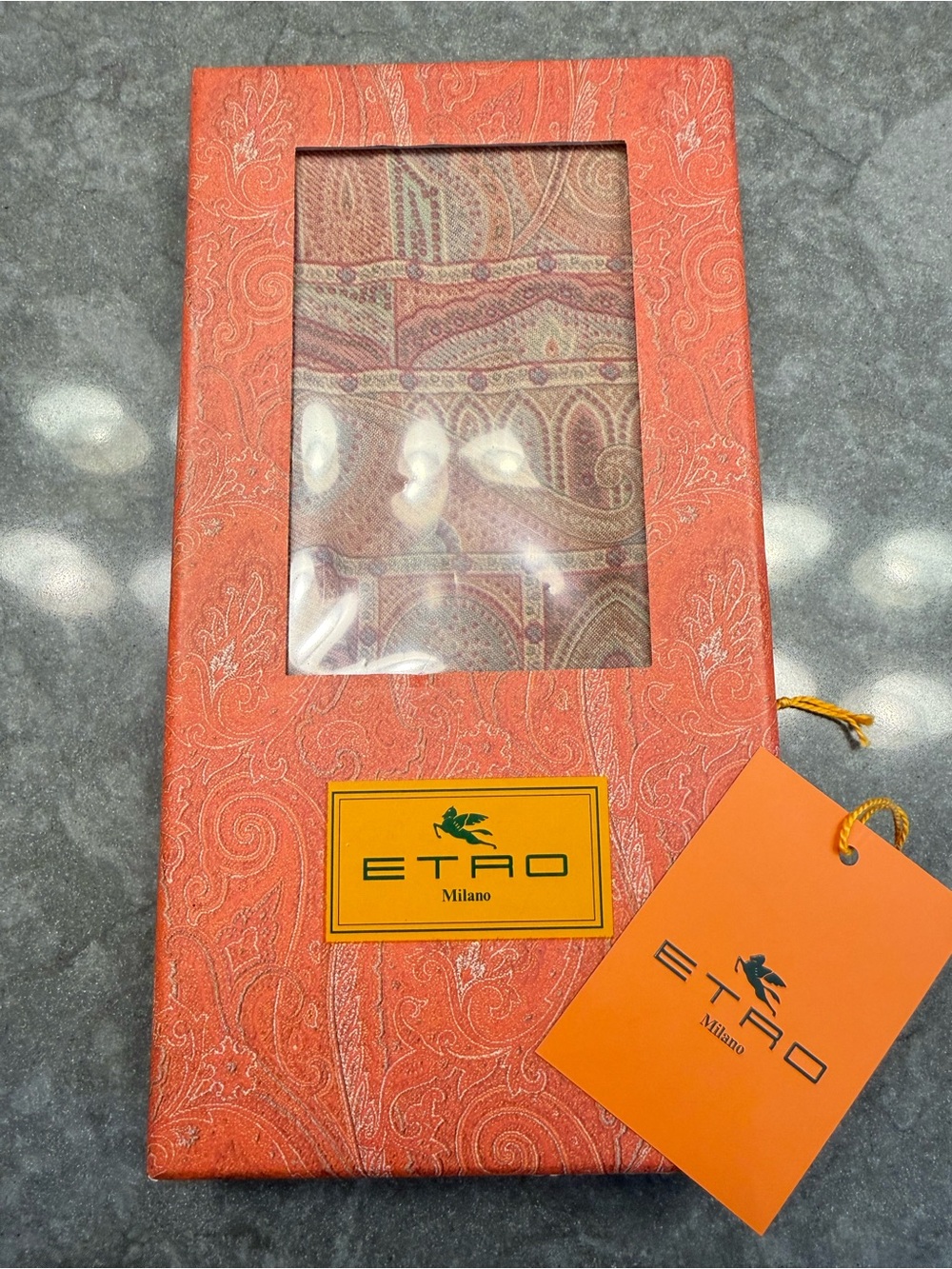 ETRO wool silk blend paisley scarf